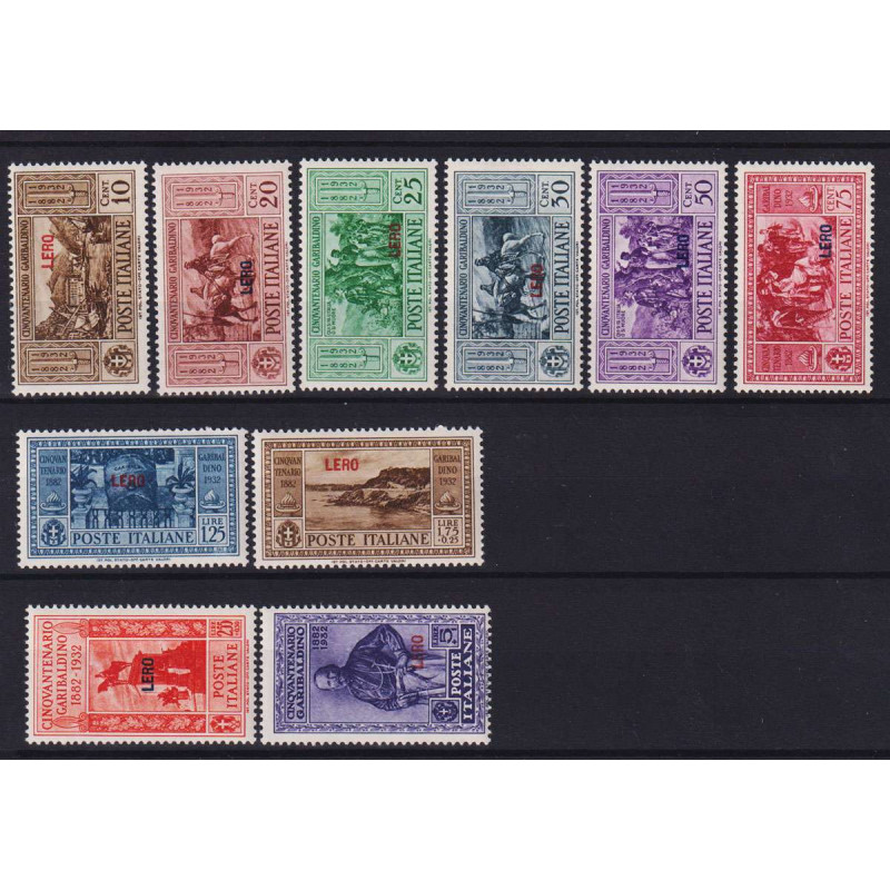 COLONIE EGEO LERO 1932 GARIBALDI 10 V. G.I MNH**  | Filatelia Meloni