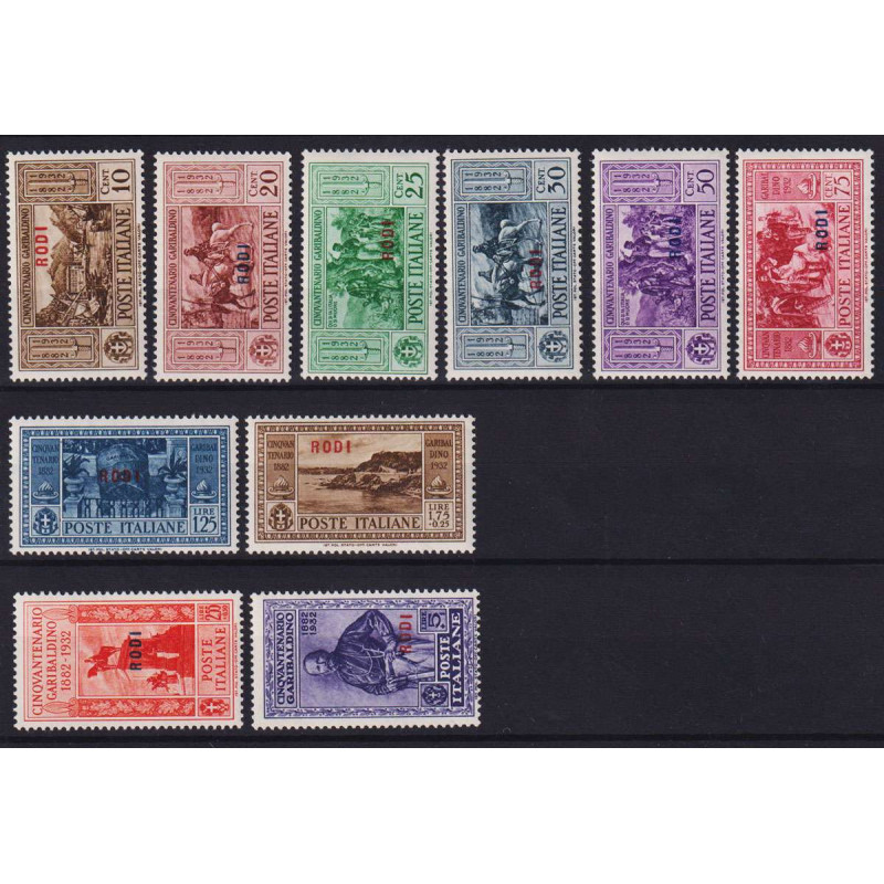 COLONIE EGEO RODI 1932 GARIBALDI 10 V. G.I MNH**  | Filatelia Meloni