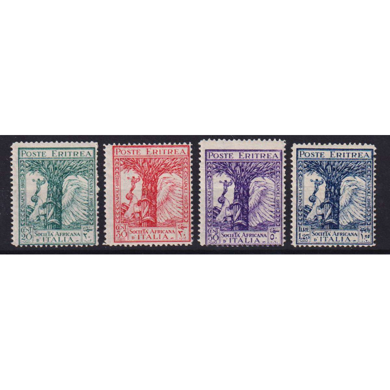 COLONIE ERITREA 1928 PRO SOCIETA' AFRICANA 4 V. G.O MH*  | Filateli...