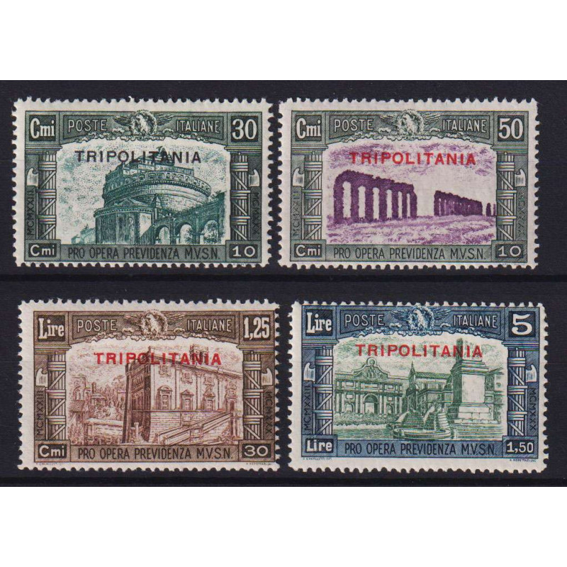 COLONIE TRIPOLITANIA 1930 MILIZIA III 4 V. G.O MH*  | Filatelia Meloni