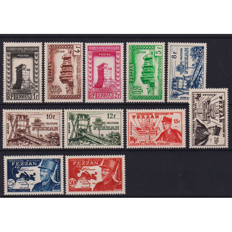 FEZZAN 1949 SERIE COMPLETA I EMSSIONE 11 V. G.I MNH**  | Filatelia ...