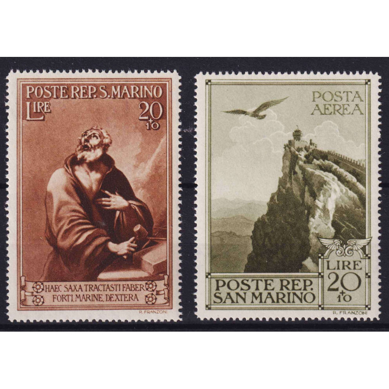 SAN MARINO 1944 PRO CASE POPOLARI 2 V. G.I MNH**  | Filatelia Meloni