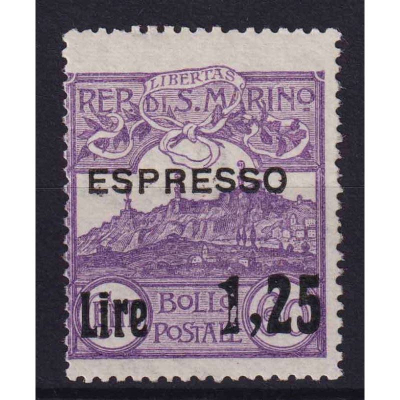 SAN MARINO 1923 ESPRESSO 1,25 LIRE SU 60 CENT. N.5 G.I MNH**  | Fil...