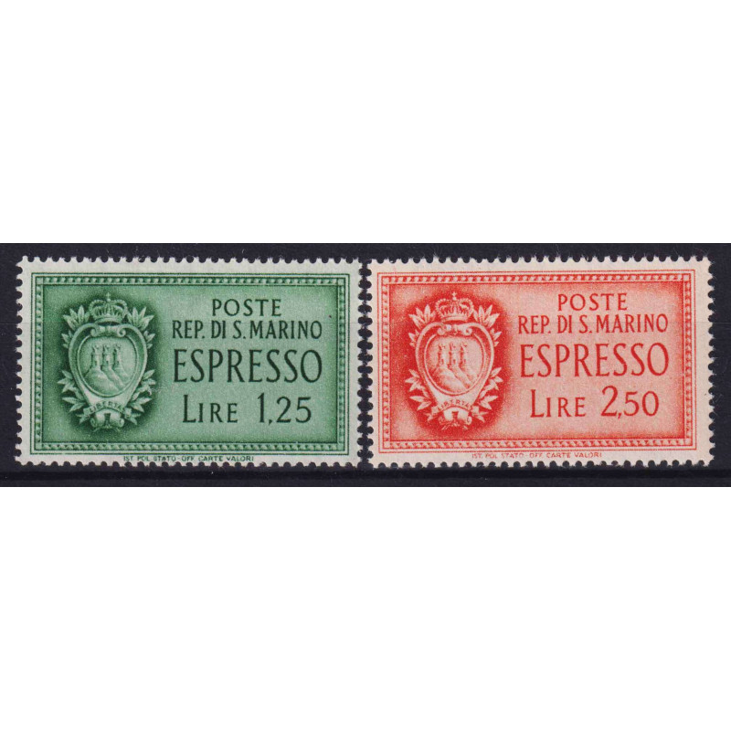 SAN MARINO 1943 ESPRESSI STEMMA 2 V. G.I MNH**  | Filatelia Meloni