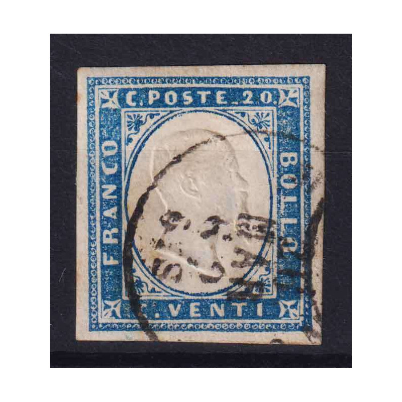 SARDEGNA 1861 20 CENTESIMI CELESTE CHIARO N.15D USATO  | Filatelia ...