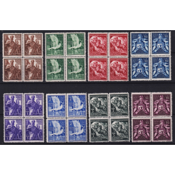 VATICANO 1938 P/A PIO XI QUARTINE SOGGETTI VARI 8 V. G.I MNH**  | F...