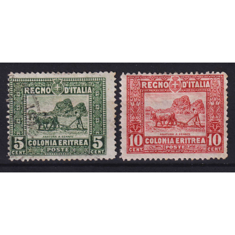 COLONIE ERITREA 1910-14 SOGGETTI AFRICANI 2 V. US. / G.O  | Filatel...