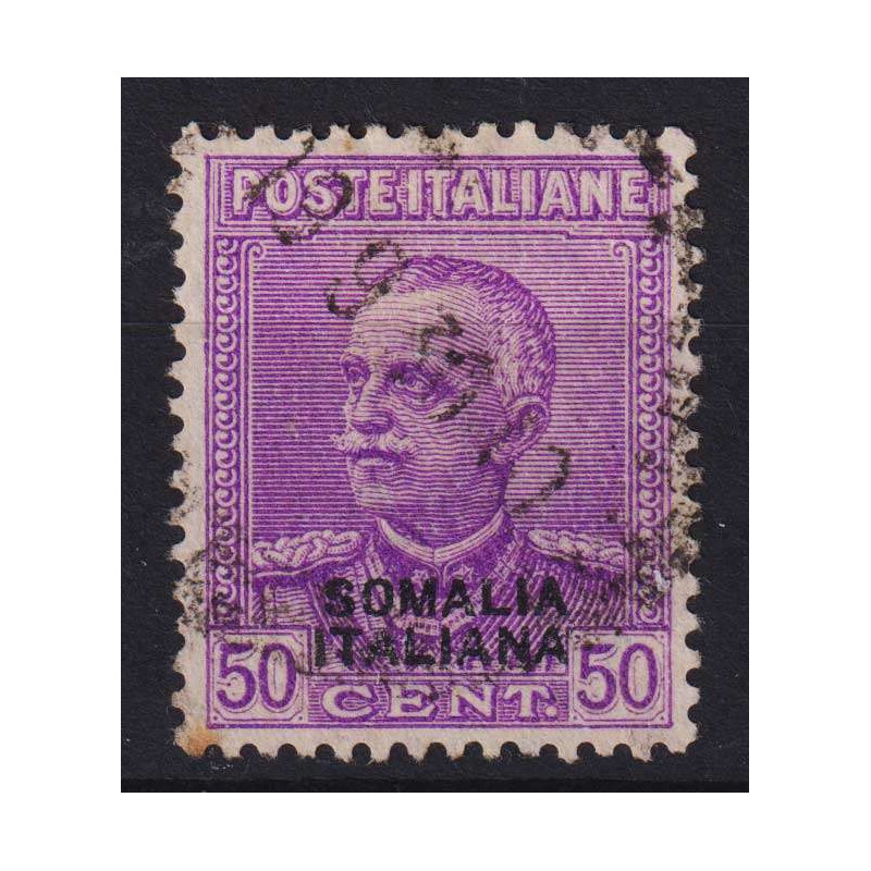 COLONIE SOMALIA 1930 PARMEGGIANI 50 CENTESIMI MALVA USATO  | Filate...