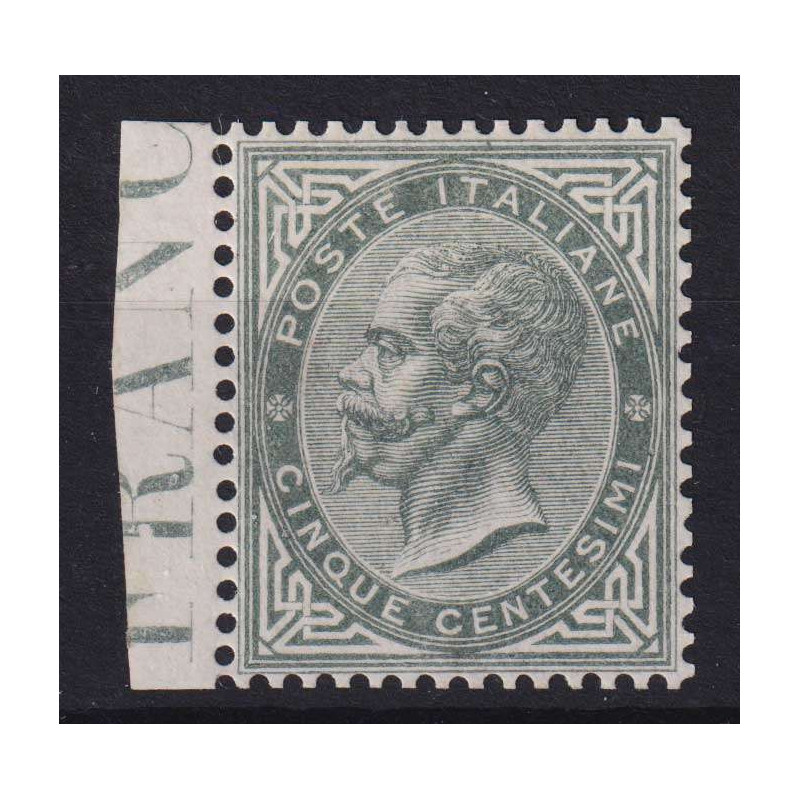 REGNO D' ITALIA 1863-65 5 CENTESIMI TORINO N.T16 G.I MNH** CERT. CA...