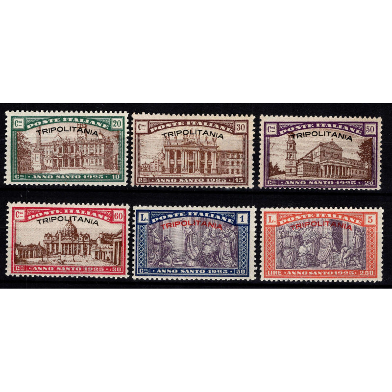 COLONIE TRIPOLITANIA 1925 ANNO SANTO 6 V. G.I MNH**  | Filatelia Me...