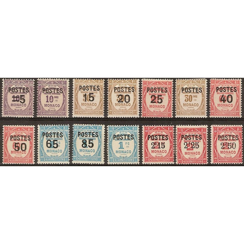 MONACO 1937 SEGNATASSE SOPRASTAMPATE G.O.  | Filatelia Meloni