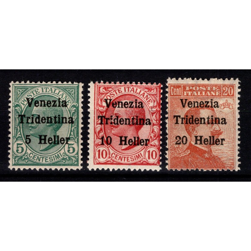 OCCUPAZIONI TRENTINO 1918 VENEZIA TRIDENTINA 3 V. N.28-30 G.I MNH**...