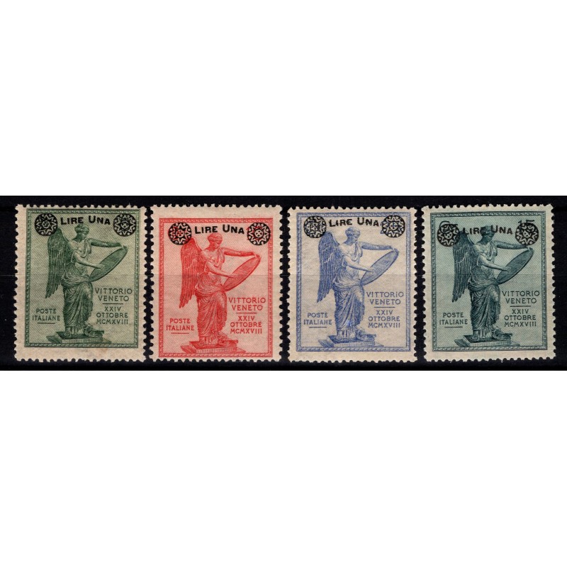 REGNO D'ITALIA 1924 VITTORIA SOPRASTAMPATA 4 V. G.I MNH** 15 C. G.O...