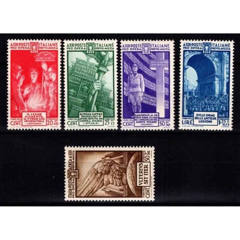 REGNO D'ITALIA 1935 MILIZIA IV 5 V. G.I MNH**  | Filatelia Meloni