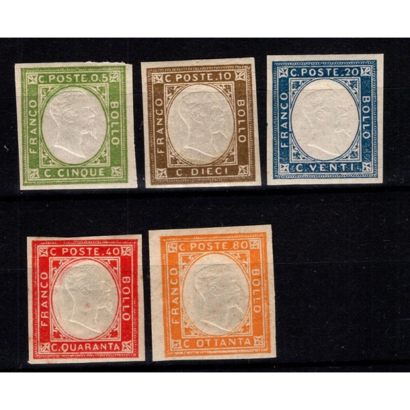 PROVINCE NAPOLETANE 1861 SERIE COMPLETA 5 V. G.I MNH** CERT.  | Fil...