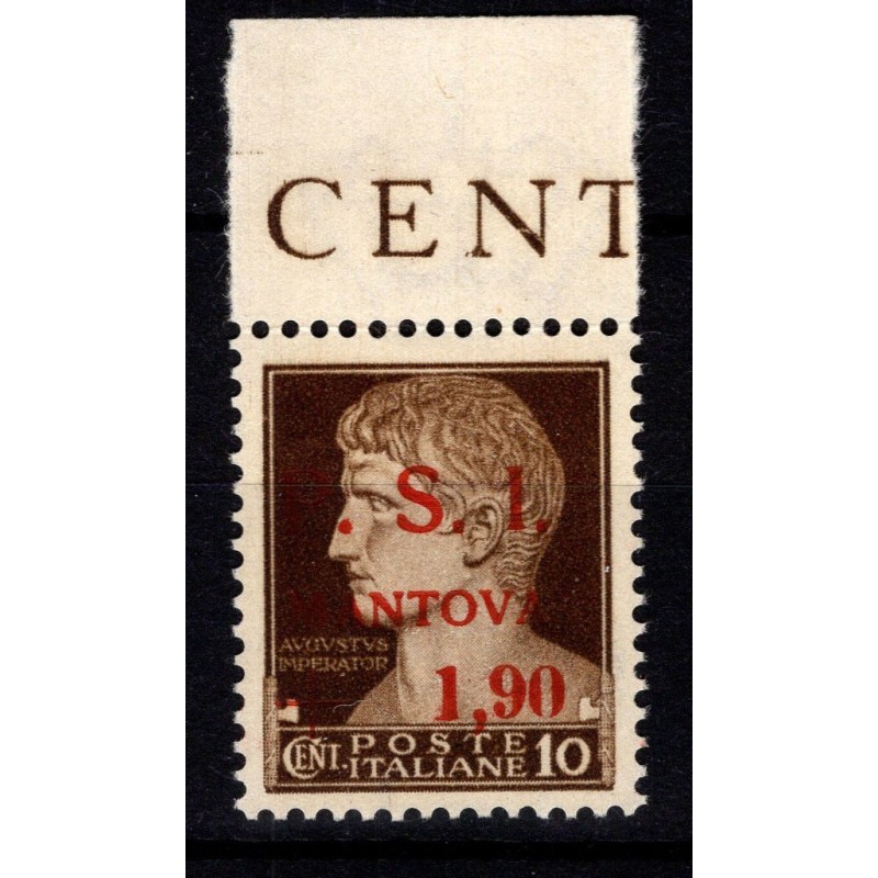 EMISSIONI LOCALI C.L.N. 1945 MANTOVA 1,90 SU 10 C. N.12 G.I MNH** C...