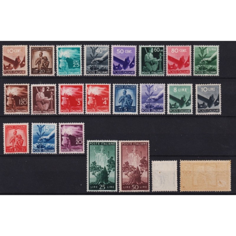 REPUBBLICA 1945-48 DEMOCRATICA 23 V. G.I MNH**  | Filatelia Meloni