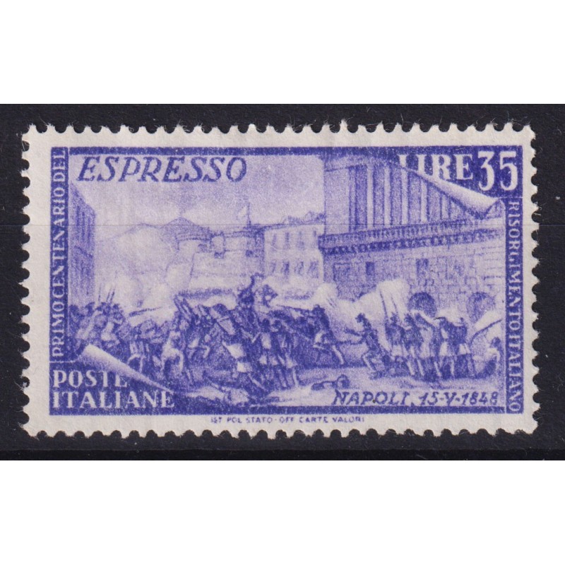 REPUBBLICA 1948 RISORGIMENTO ESPRESSO 35 LIRE G.O MLH*  | Filatelia...