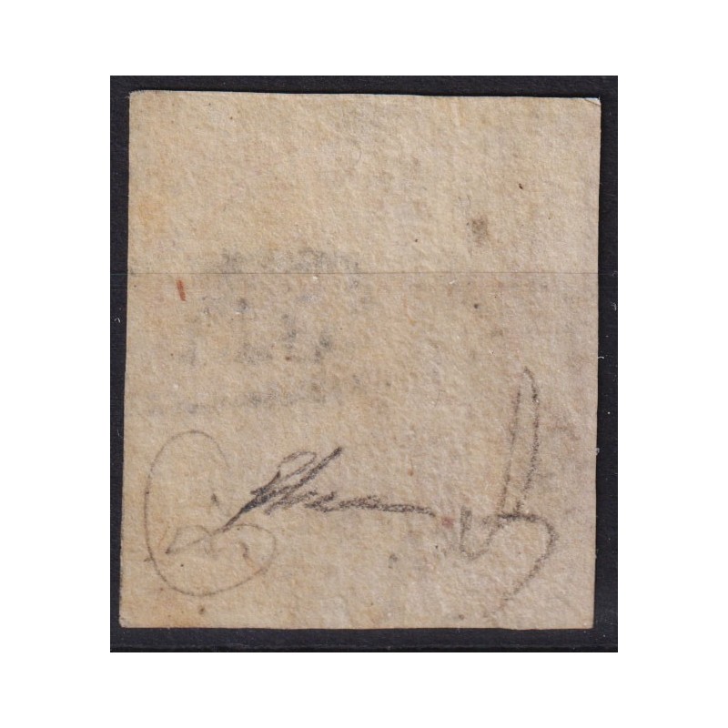 NAPOLI 1858 50 GRANA ROSA CARMINIO CHIARO N.14b USATO CERT. AMPI MA...