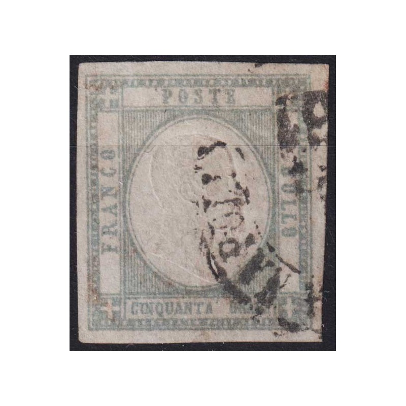 PROVINCE NAPOLETANE 1861 50 GRANA GRIGIO PERLA N.24 US. 2 CERT. SPL...