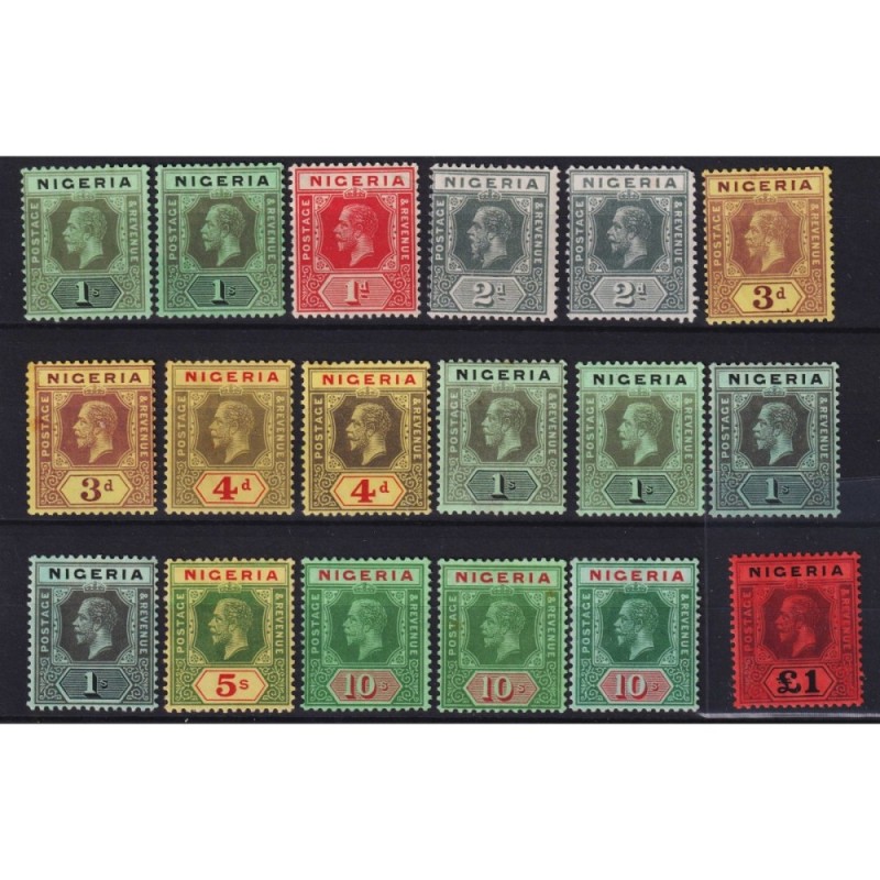 COLONIE INGLESI NIGERIA 1914 GIORGIO V 1 POUND N.21 G.O MLH*  | Fil...