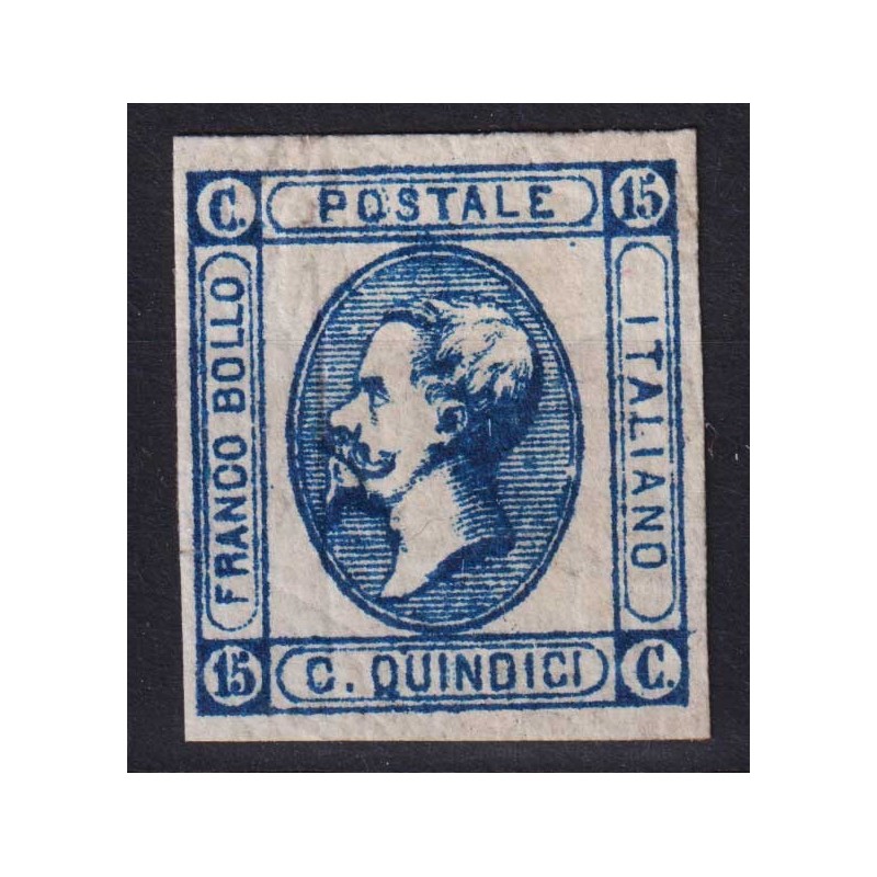 REGNO D'ITALIA 1863 15 CENTESIMI MATRAIRE GOMMA SCREPOLATA G.I MNH*...