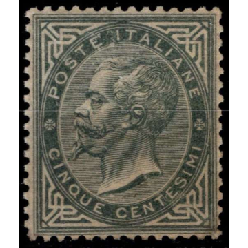 REGNO D'ITALIA 1863 5 CENTESIMI DE LA RUE TIR. LONDRA N. L16 G.I MN...