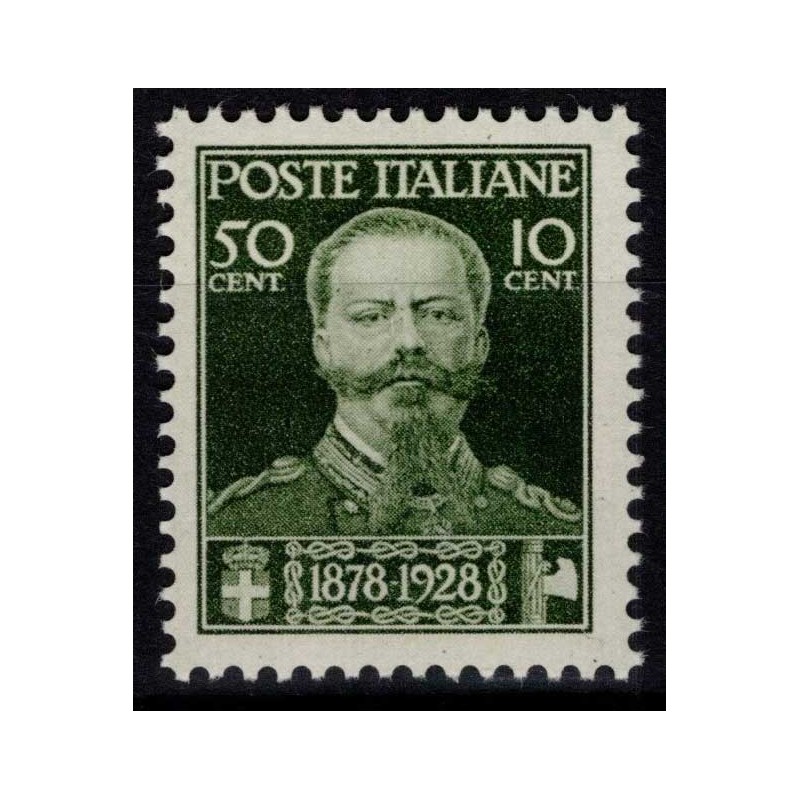 REGNO 1928 MORTE VITTORIO EMANUELE 50 CENTESIMI N.239 G.I MNH**  | ...